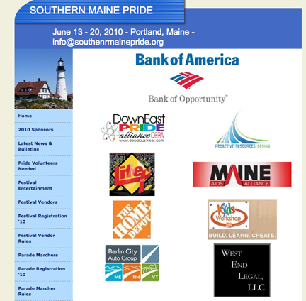 Sponsors for Southern Maine Pride