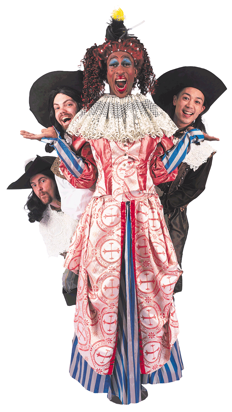 Theatre-Britain---The-Three-Musketeers-by-Jackie-Mellor-Guin---1---l-to-r-Michael-Speck,-Bryan-Brooks,-Ivan-Jones,-Christopher-Lew---Photo-by-Michael-C-Foster