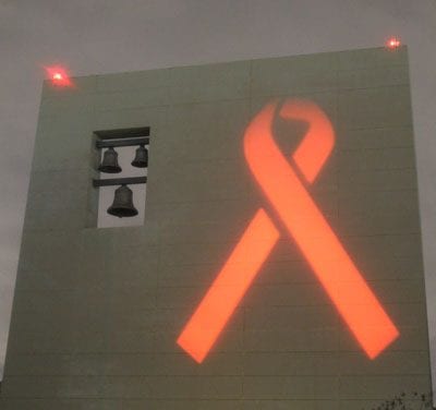CoH displays a gezunte AIDS ribbon for World AIDS Day