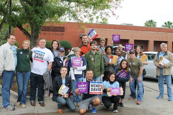 LGBT supporters canvass Oak Lawn for Davis on National Coming Out Day