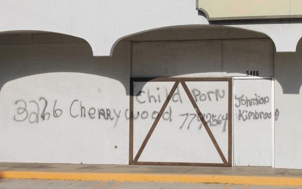 UPDATE: Similar graffiti found blocks from Cathedral of Hope