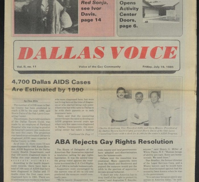 30 years ago this week: 4,700 Dallas AIDS cases