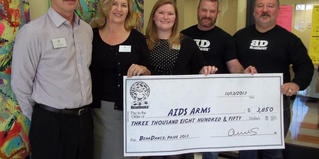 BearDance gives AIDS Arms $3K donation