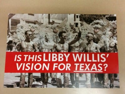 ONGOING: Konni Burton supporters resort to homophobic mailer against opponent Willis