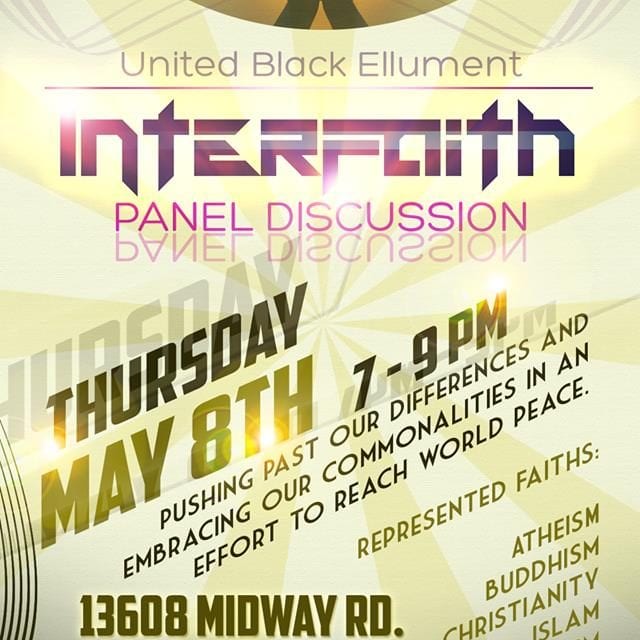 UPDATE: United Black Ellument presents interfaith panel discussion postponed