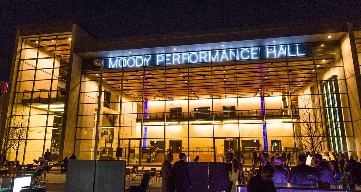 Moody Performance Hall lights up new signage