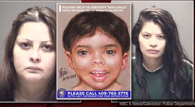 Toddler found on Galveston beach ID’ed; mother and her girlfriend arrested