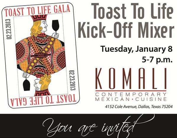 Toast to Life mixer at Komali
