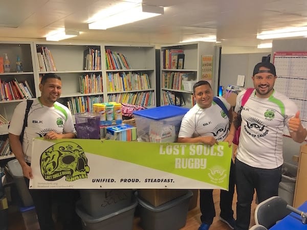 Lost Souls Rugby donates $5,000 in school supplies