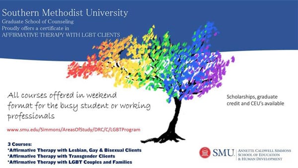 SMU offers graduate program in affirmative LGBT therapy