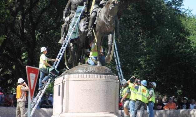 Plinth-ectomy at Oak Lawn Park begins