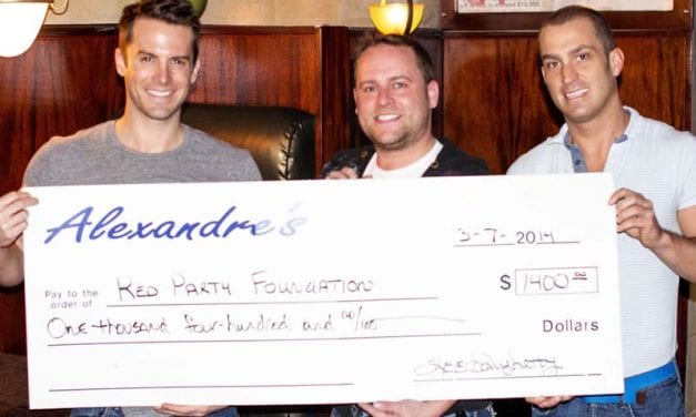 Alexandre’s donates to Red Party Foundation and Needle Prick Project