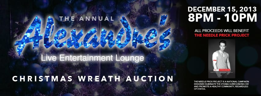 Alexandre’s hosts Christmas wreath auction to benefit Needle Prick Project