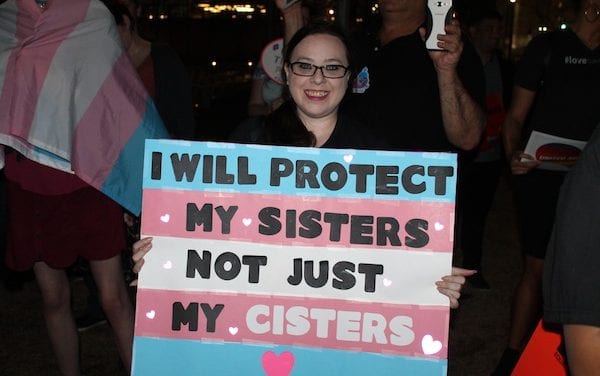 Dallas protesters support trans students