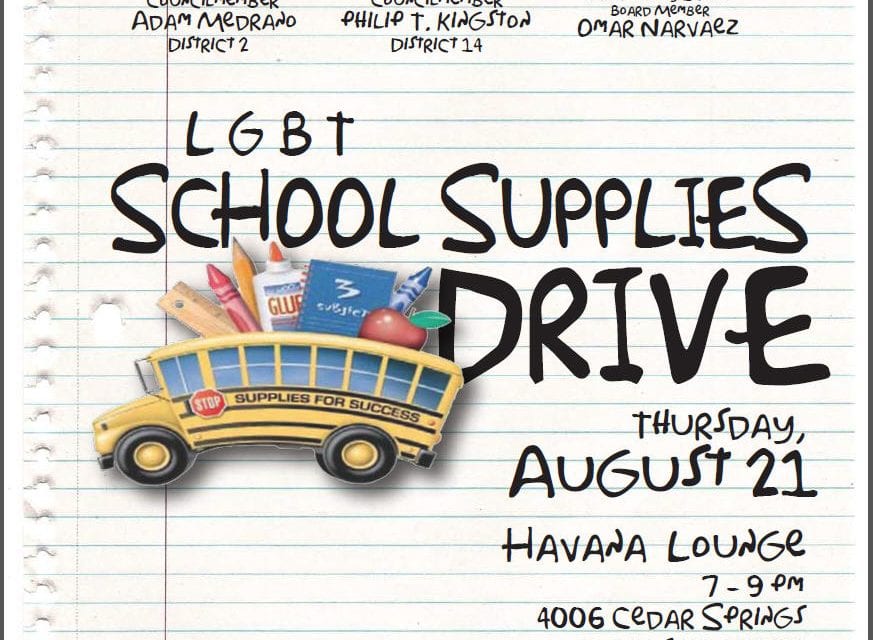LGBT groups join forces for school supplies drive