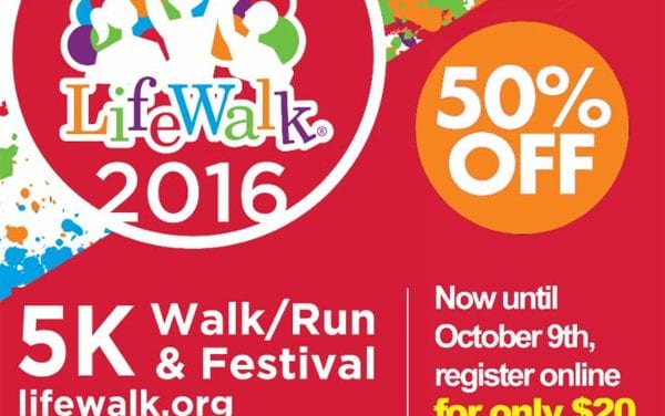 LifeWalk discounts registration fee