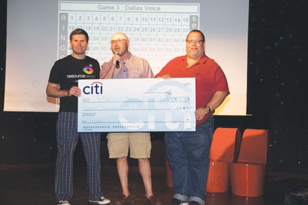 Resource Center wins check from Citi at Gaybingo