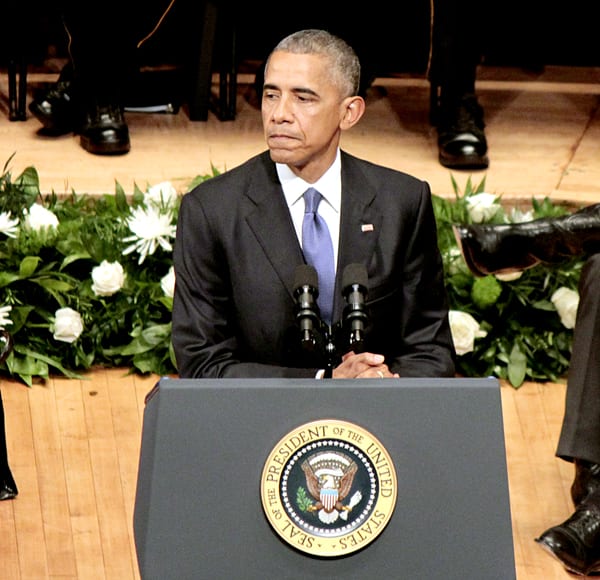 Obama, Bush address DPD officers at Meyerson event