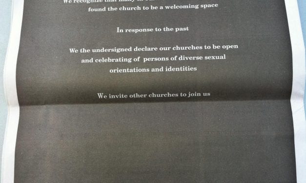 Denton churches affirm inclusiveness of LGBT members in Easter ad