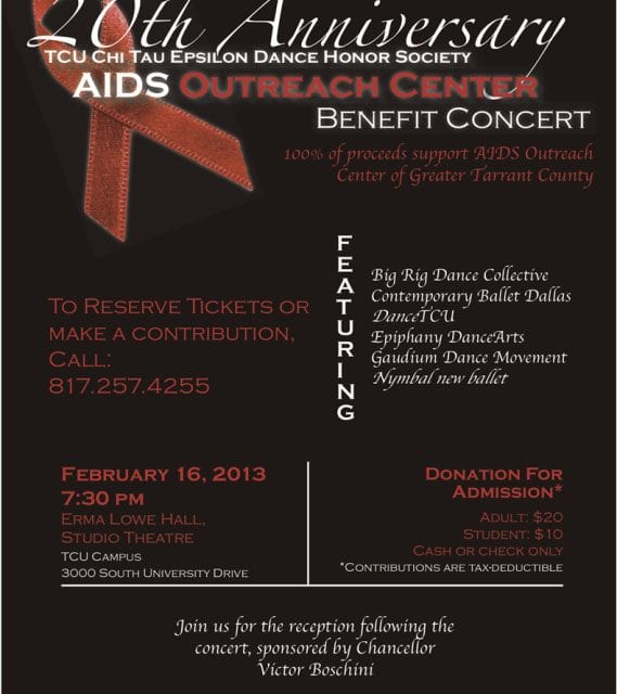 TCU dance society hosts 20th annual benefit for AIDS Outreach Center