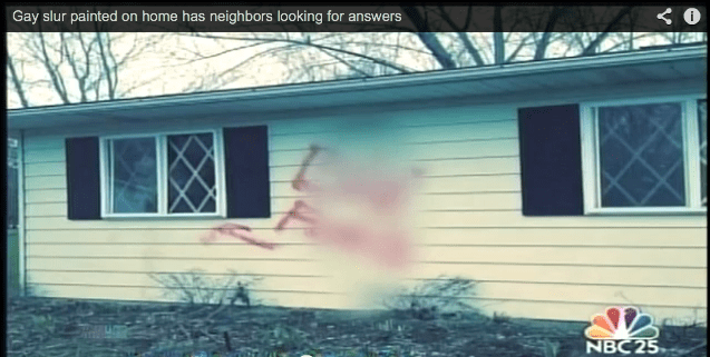 Gay slur painted on Michigan teen’s home