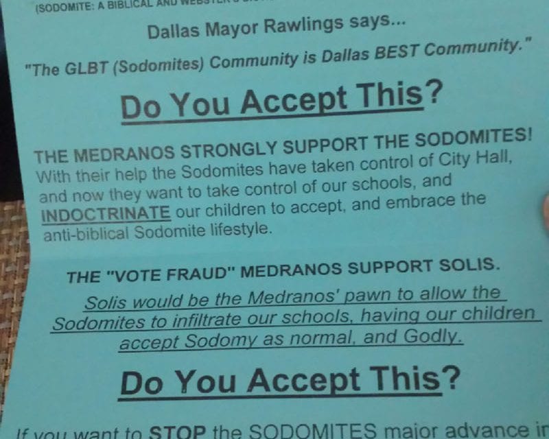 Rich Sheridan is running against the Sodomites