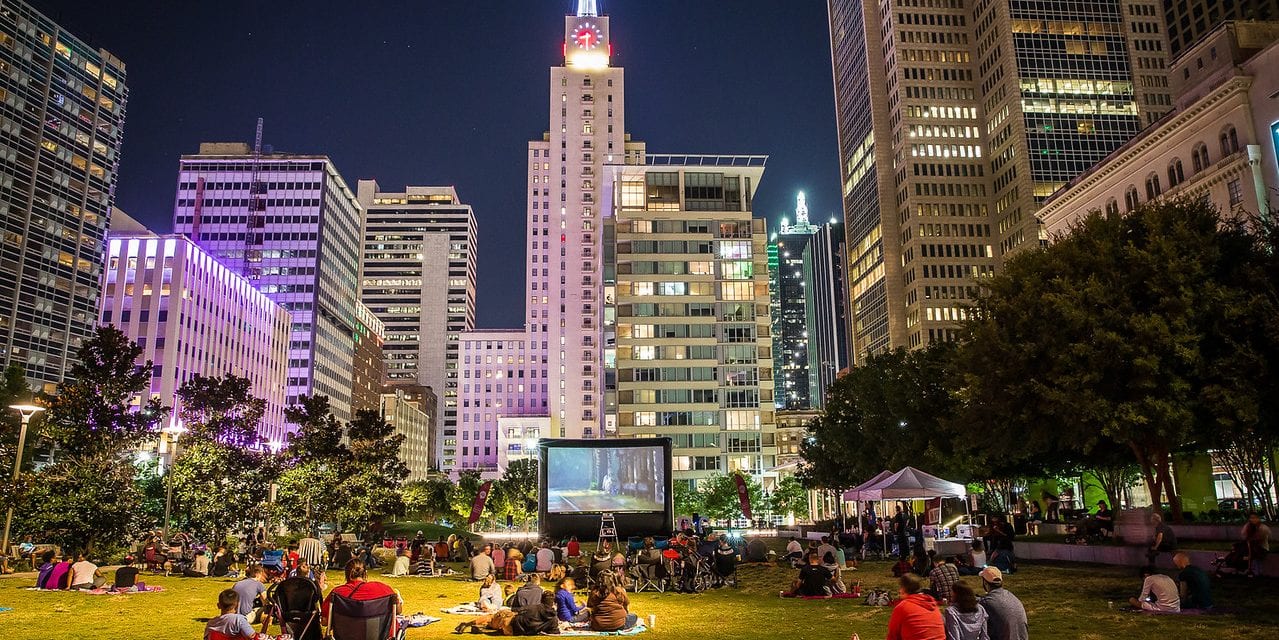 Downtown Dallas launches weekly outdoor movie night, Witty Wednesdays