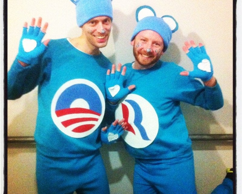 Costume of the year: Obamacare Bear & Romneycare Bear, Identical ‘Man-Dates’