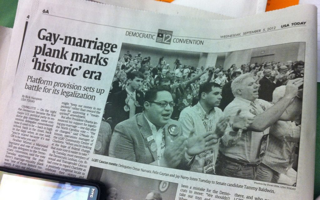 LGBT delegates and issues remain prominent at Democratic convention