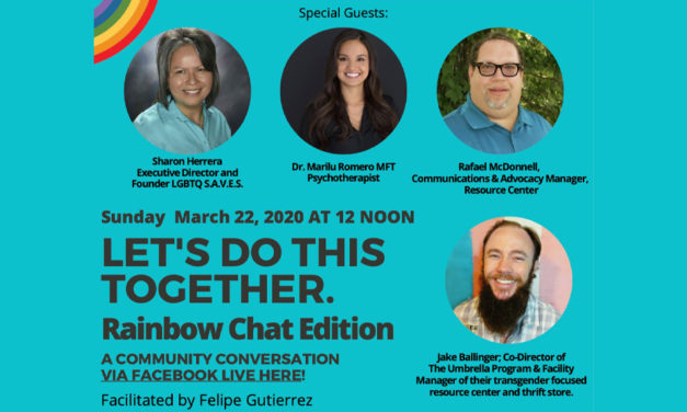 ‘Rainbow Chat’ online community conversation set at noon to