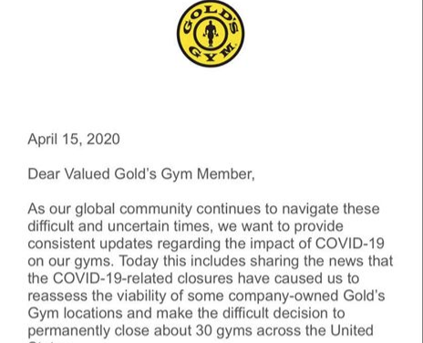Gold’s Gym closes permanently, leaving no company-owned gyms in its HQ’s city