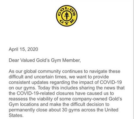 Gold's Gym Closing Locations Permanently: List of Addresses