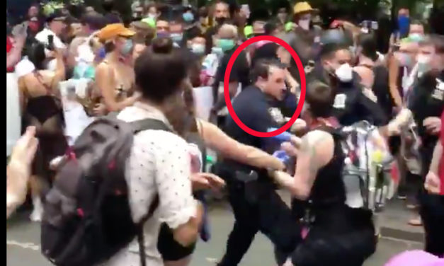NYPD officers attack peaceful Pride marchers after alleged graffiti incident; night ends with 3 people slashed on Christopher Street