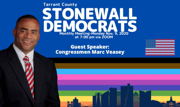 Veasey is guest speaker for Tarrant Stonewall