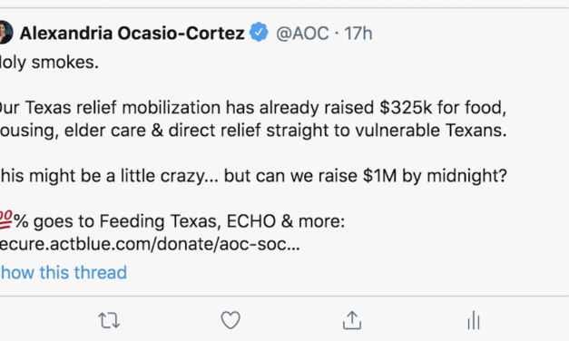 While AOC raised $1 million for Texas food aid …