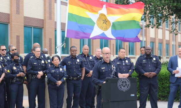 PHOTOS: Flag raising at Dallas Police headquarters