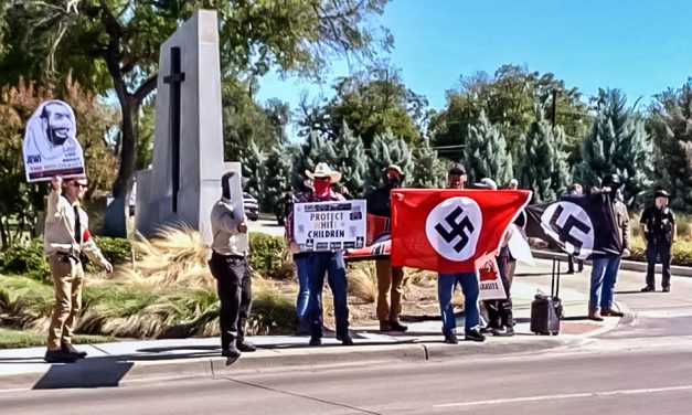 Nazi group gathers outside Cathedral of Hope on Sunday