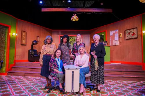 The cast of 'Steel Magnolias' at Theatre Arlington. (Photos by Jacob Oderberg)